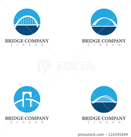 bridge logo vector design template 128395894