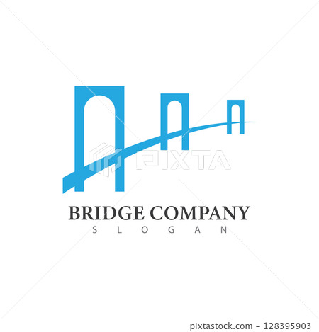 bridge logo vector design template 128395903