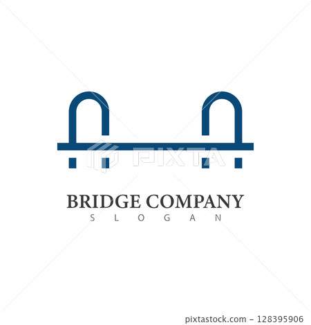 bridge logo vector design template 128395906
