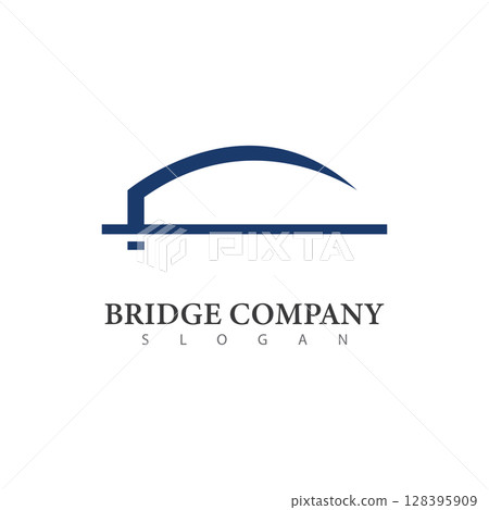 bridge logo vector design template bridge logo vector design template 128395909