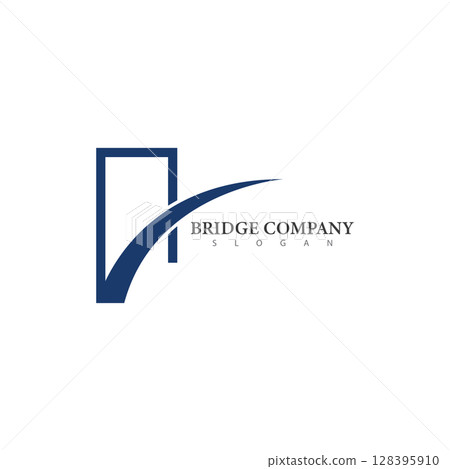 bridge logo vector design template bridge logo vector design template 128395910
