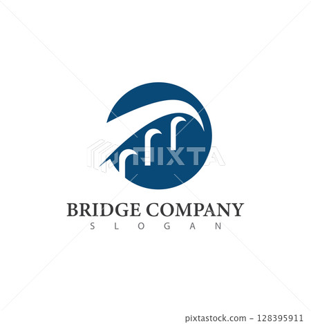 bridge logo vector design template bridge logo vector design template 128395911