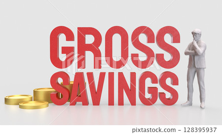 The Gross savings and coins for Business concept 3d Rendering. The Gross savings and coins for Business concept 3d Rendering. 128395937