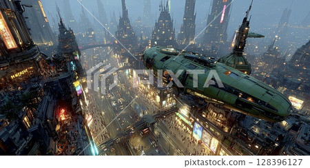 科技賦能的城市景觀 128396127