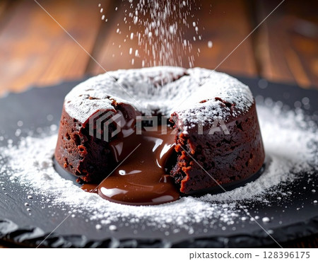 Rich Chocolate Fondant au Chocolat 8 AI-generated images 128396175
