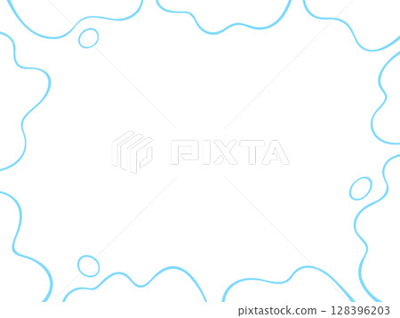 淺藍色、略微彎曲的對話氣泡框 128396203