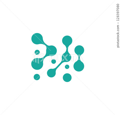cell neuron technology logo design illustration data simple abstract modern template brand product 128397080