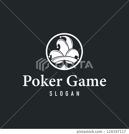 poker logo design a simple minimalist card game gambler game with card symbols as the design illustration template symbol poker logo design a simple minimalist card game gambler game with card symbols as the design illustration template symbol 128397117