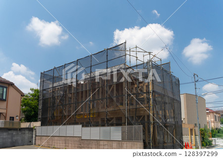 Housing construction site 128397299