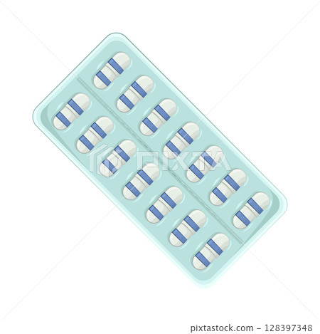 Illustration of Capsule Blister Pack 128397348