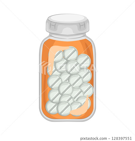 Illustration of Pill Bottle Illustration of Pill Bottle 128397551