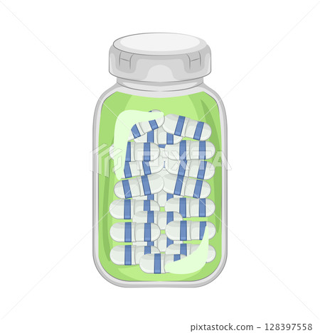 Illustration of Pill Bottle Illustration of Pill Bottle 128397558