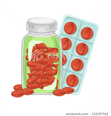 Illustration of various types of medicine Illustration of various types of medicine 128397563