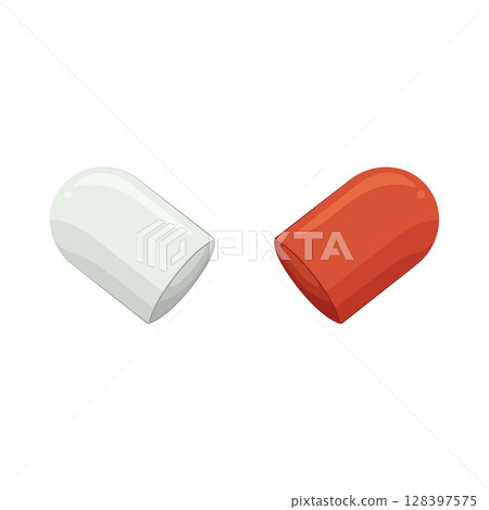 Illustration of Opened Capsule Illustration of Opened Capsule 128397575