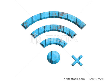 Wi-Fi 標誌,淺藍色,網路連線不可用,象形圖 Wi-Fi 標誌,淺藍色,網路連線不可用,象形圖 128397596