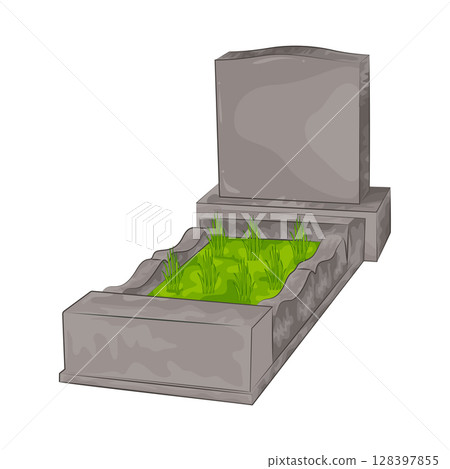 illustration of grave illustration of grave 128397855