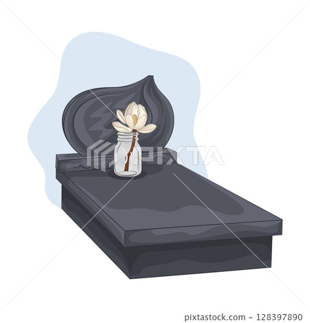 illustration of grave illustration of grave 128397890