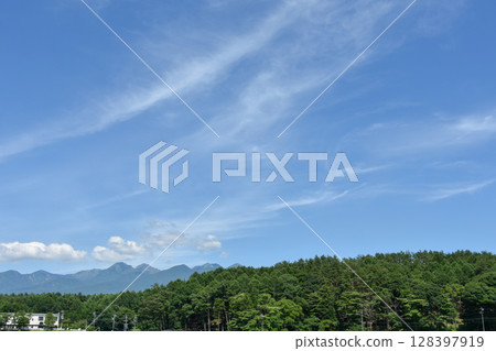 Fujimi Town: Summer countryside scenery 128397919