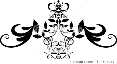 Stylish symmetrical tribal mark 128397955