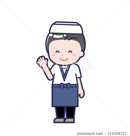 Sushi chef / diagonal / male 10 Sushi chef / diagonal / male 10 128398371