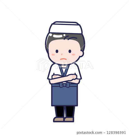 Sushi chef / diagonal / male 30 Sushi chef / diagonal / male 30 128398391