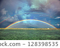 Rain rainbow 128398535
