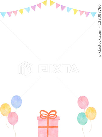 氣球水彩慶祝插圖 氣球水彩慶祝插圖 128398760