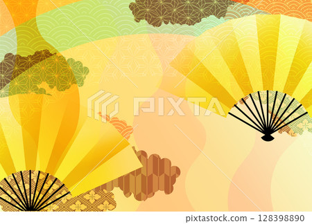 Autumn Japanese pattern colorful background Autumn Japanese pattern colorful background 128398890