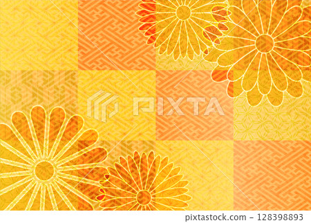 Autumn Japanese pattern colorful background Autumn Japanese pattern colorful background 128398893