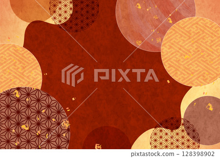 Autumn Japanese pattern colorful background 128398902