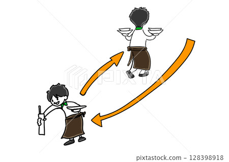 Illustration showing 1way2job Illustration showing 1way2job 128398918