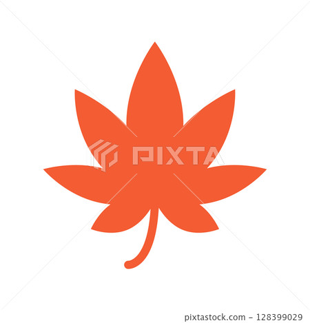 秋天的樹葉簡單圖標 128399029