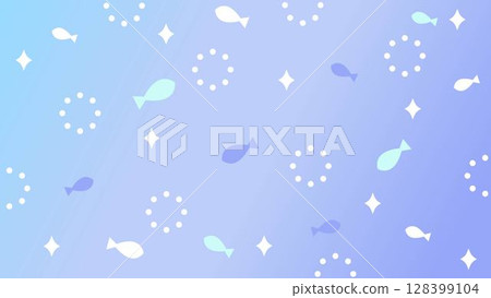 可愛的視訊串流背景 - 海魚 可愛的視訊串流背景 - 海魚 128399104