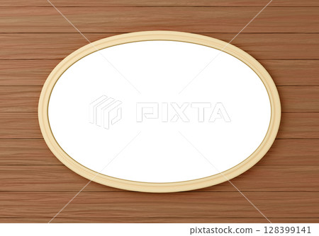 3D material_frame_oval_yellow 3D material_frame_oval_yellow 128399141