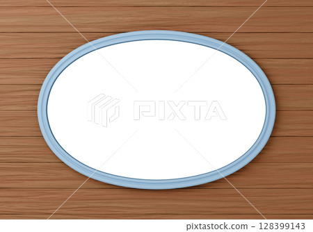 3D材質_框架_橢圓_淺藍色 3D材質_框架_橢圓_淺藍色 128399143