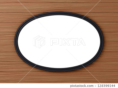 3D material_frame_oval_black 128399144