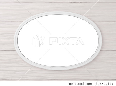 3D材質_框架_橢圓_白色 128399145