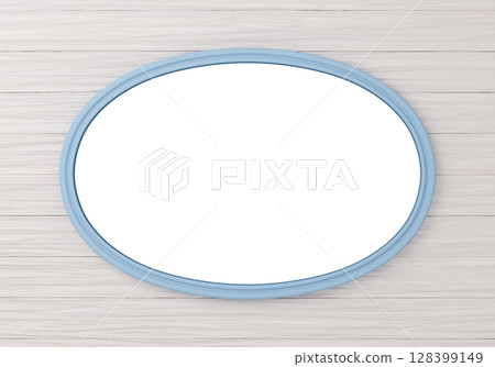 3D材質_框架_橢圓_淺藍色 128399149