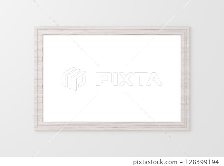 3D材質_框架_矩形_白色 128399194