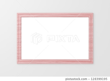 3D material_picture frame_rectangle_pink 3D material_picture frame_rectangle_pink 128399195