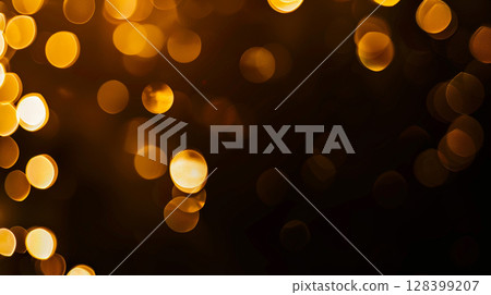 Gold ball bokeh background Abstract image of sparkling light 128399207