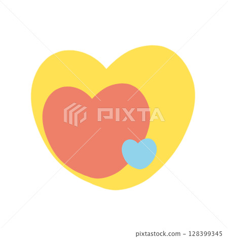 Full of fun - Soft and pop hand-drawn hearts 128399345