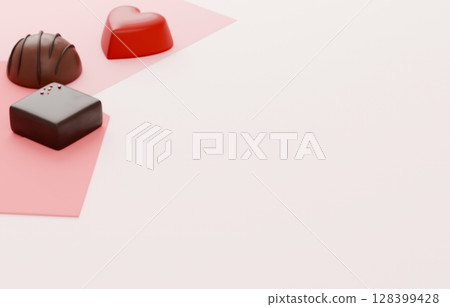 3D material_Valentine's chocolate_Love letter 3D material_Valentine's chocolate_Love letter 128399428