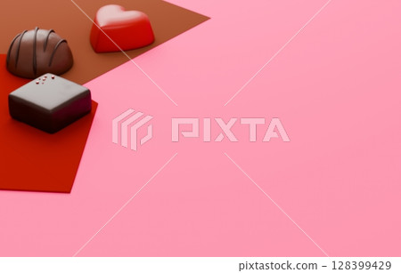 3D material_Valentine's chocolate_Love letter 3D material_Valentine's chocolate_Love letter 128399429