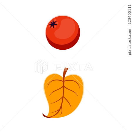 Autumn thanksgiving font berry and leaf punctuation semicolon. Autumn harvest English alphabet type sign, Fall season vector kids ABC font symbol. Autumnal typeface element or typeset punctuation mark Autumn thanksgiving font berry and leaf punctuation semicolon. Autumn harvest English alphabet type sign, Fall season vector kids ABC font symbol. Autumnal typeface element or typeset punctuation mark 128400111