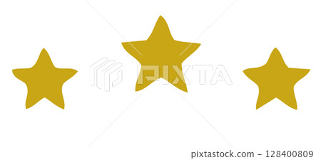 Golden star rating element vector design	 Golden star rating element vector design	 128400809