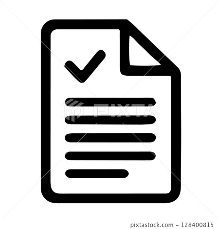 Simple document icon isolated on transparent background Simple document icon isolated on transparent background 128400815