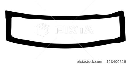 Rectangle stroke frame doodle element Rectangle stroke frame doodle element 128400816