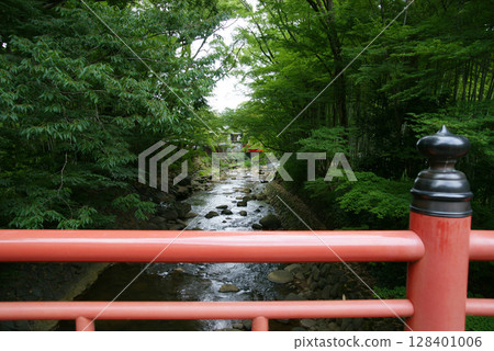 伊豆修善寺：楓橋上的桂川 128401006
