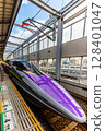 Evangelion Shinkansen train parked at the platform Evangelion Shinkansen train parked at the platform 128401047